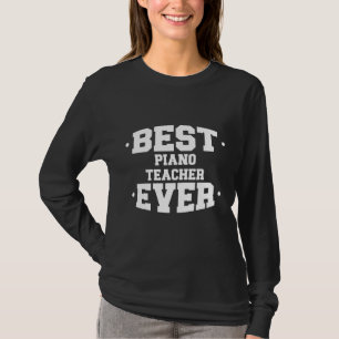 Klavier Bester Lehrer Danke Weiß T-Shirt