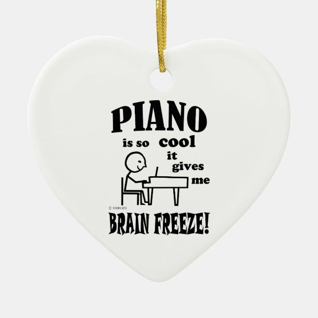 Klavier, Brain Freeze Keramik Ornament (Vorne)