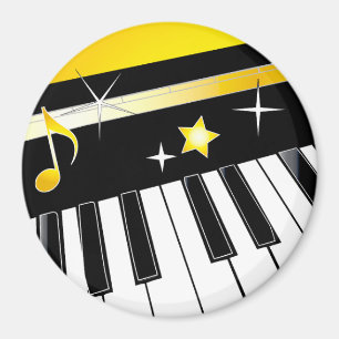 Klavier-Feier mit Goldakzent Magnet
