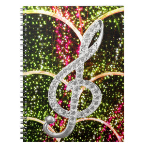 Klavier Gclef Symbol Notizblock