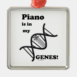 Klavier in meinen Genen Silbernes Ornament