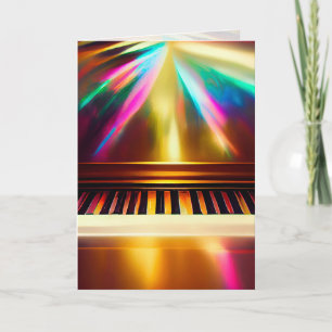 Klavier, Keyboard-Grußkarte/Notizkarte Karte