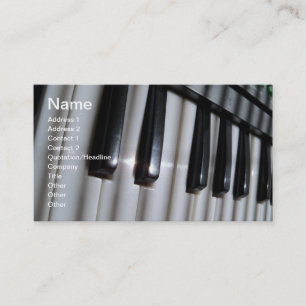 Klavier Keyboard Music Profile Business Card Music Visitenkarte