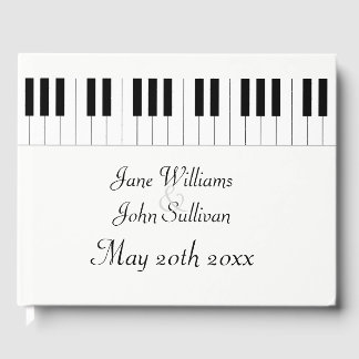 Klavier Keyboard Music Themed Wedding Gästebuch