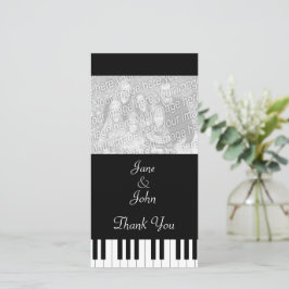 Klavier Keyboard Music Wedding Foto Vielen Dank Dankeskarte