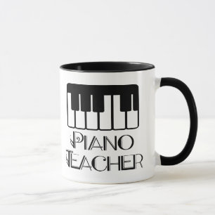 Klavier-Lehrer-Tastatur-Musik Tasse