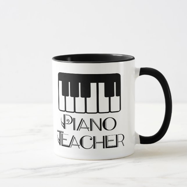 Klavier-Lehrer-Tastatur-Musik Tasse (Rechts)