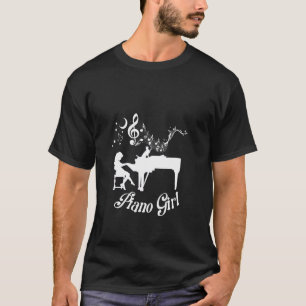 Klavier Mädchen Pianistin Klassische Musikerin Key T-Shirt