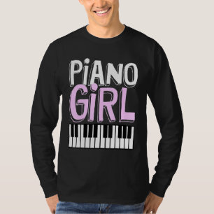 Klavier Mädchen Pianistin Musik Keyboarderin Musi T-Shirt