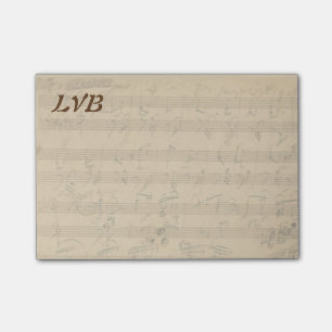 Klavier-Manuskript-Monogramm Beethovens Post-it Klebezettel