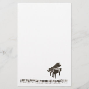 Klavier merkt Briefpapier