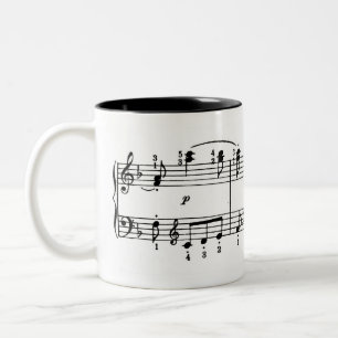 Klavier-Musik-Kaffee-Tasse Zweifarbige Tasse