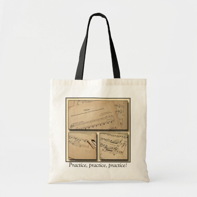 Klavier-Musik-Praxis-Taschen-Tasche Tragetasche (Vorne)