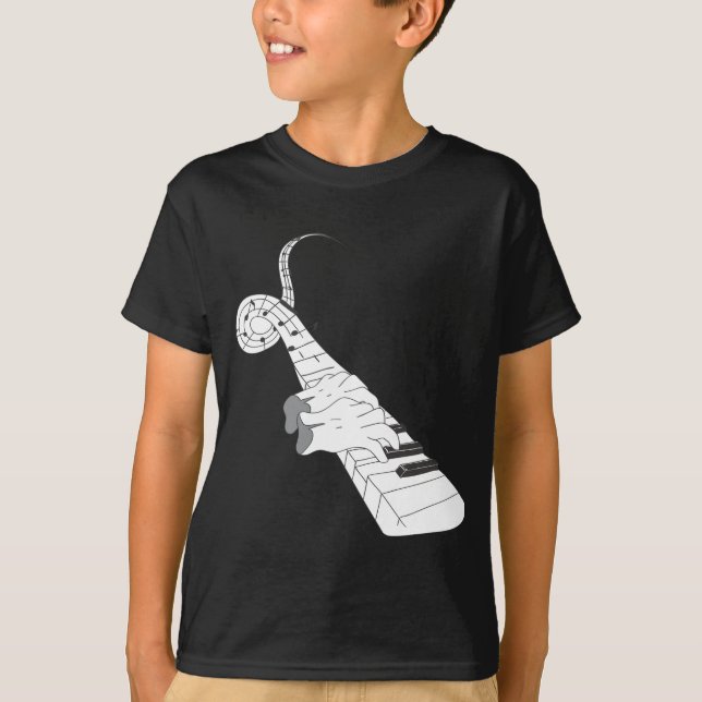 Klavier-Musik T-Shirt (Vorderseite)