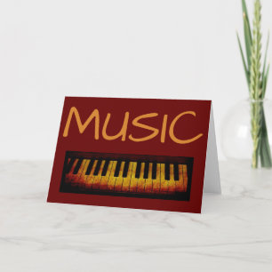 Klavier, Musikgrüßkarte Karte