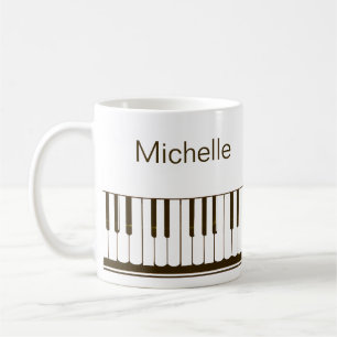 Klavier Notenschrift Name Schwarz Weiß Kaffee M Kaffeetasse