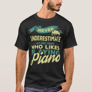 Klavier Opa Bauernhof Tier spirituell T-Shirt