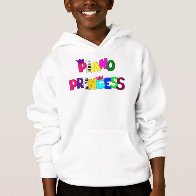 Klavier-Prinzessin Hoodie (Vorderseite)