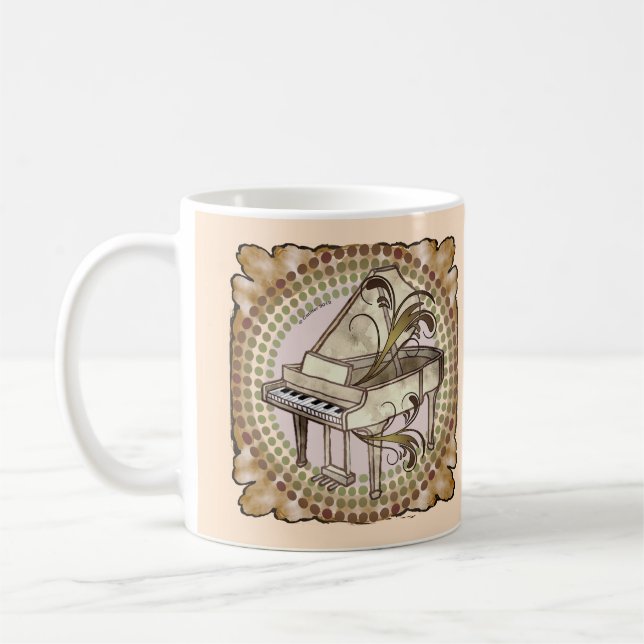 Klavier-Rhythmus-Tasse Kaffeetasse (Links)