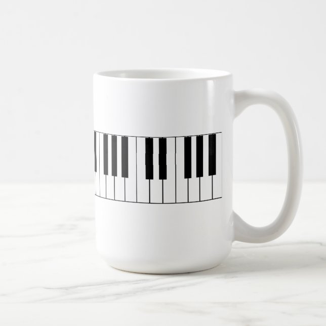 Klavier-Schlüssel - Kaffee-Tasse Kaffeetasse (Rechts)