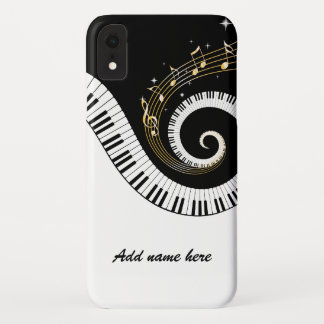 Klavier-Schlüssel und GoldMusiknoten Case-Mate iPhone Hülle