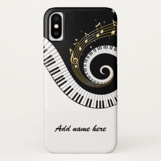 Klavier-Schlüssel und GoldMusiknoten Case-Mate iPhone Hülle