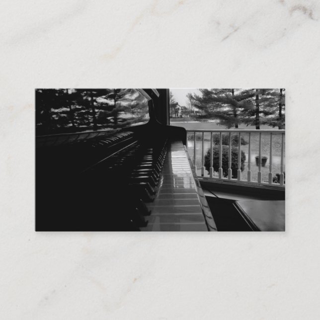 KLAVIER-SCHLÜSSEL - Visitenkarte-Schablone Visitenkarte (Vorderseite)