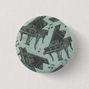 Klavier-Schlüsselmusik-Knopf Button