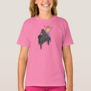Klavier-Spieler-Strichmännchen-Shirt T-Shirt