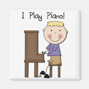 Klavier-Spieler-T-Shirts und Geschenke Magnet