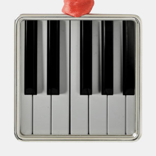 Klavier-Tastatur-kundenspezifische Silbernes Ornament
