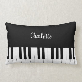 Klavier-Tastatur, Schwarzweiss-Kissen-Entwurf Lendenkissen