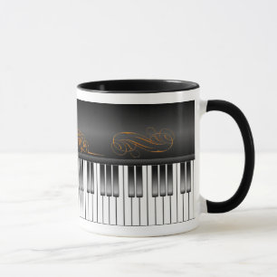 Klavier-Tastatur Tasse