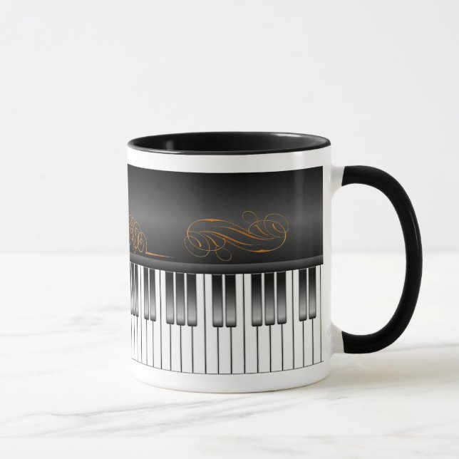 Klavier-Tastatur Tasse (Rechts)