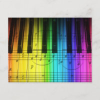Klavier-Tastatur und Musiknoten-Einladung