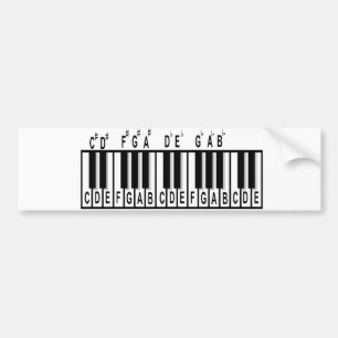 Klavier-Theorie Autoaufkleber