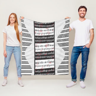 Klavier und Musik 2 Fleecedecke
