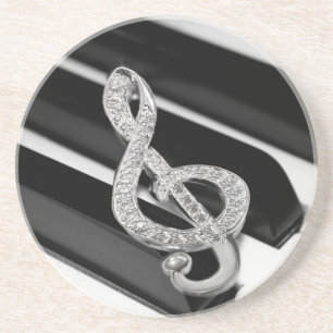 Klavier und Musik Gclef Untersetzer