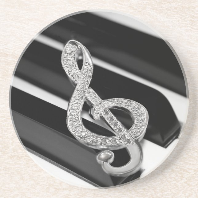 Klavier und Musik Gclef Untersetzer (Vorne)