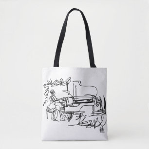 Klavier und Musik-Themed Tasche