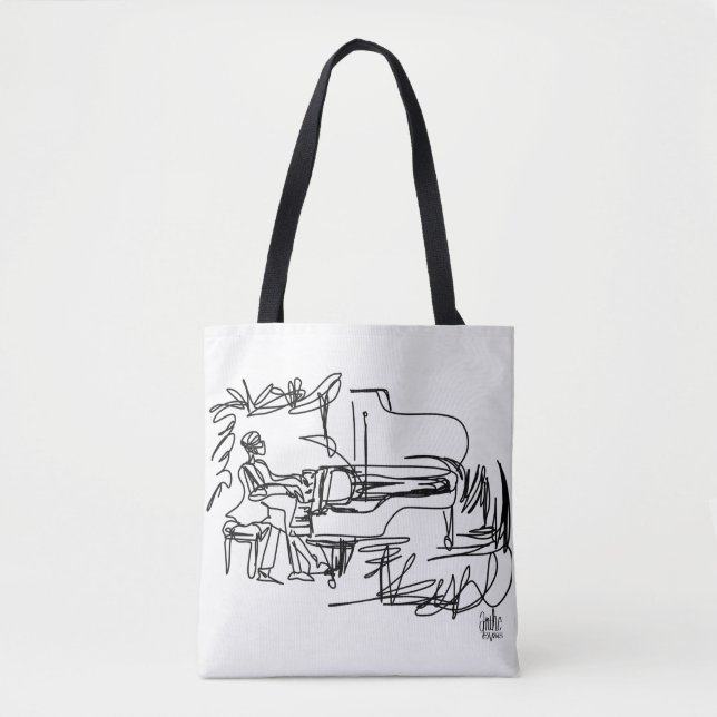 Klavier und Musik-Themed Tasche (Vorderseite)