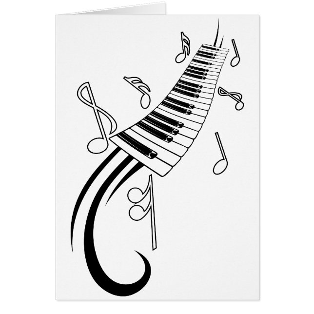 Klavier und Musiknoten (Vorne)