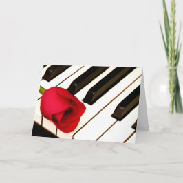 Klavier und Rose II Feiertagskarte