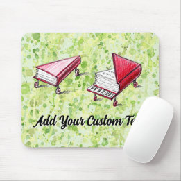 Klavierbücher über Räder Limone künstlerische Tran Mousepad