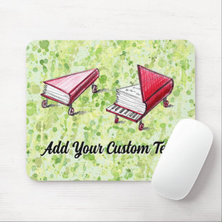 Klavierbücher über Räder Limone künstlerische Tran Mousepad