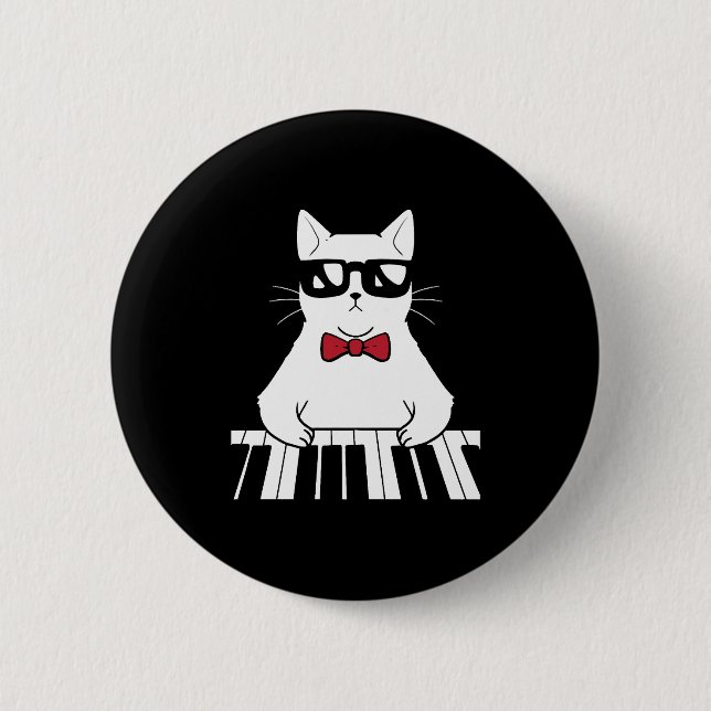 Klavierkatze Button (Vorderseite)