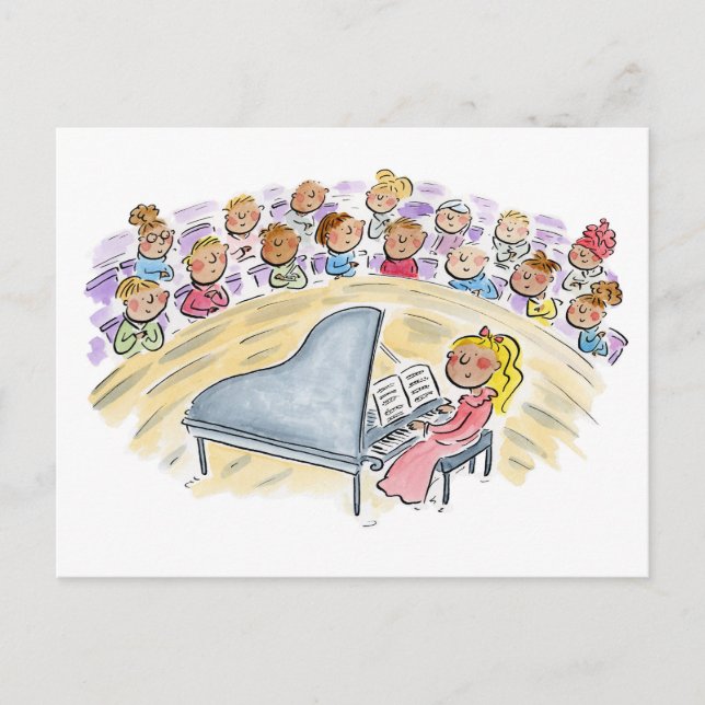Klavierkonzert Postkarte (Vorderseite)