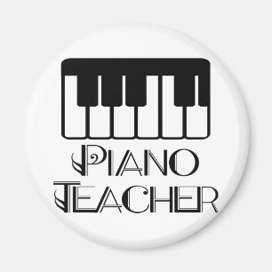 Klavierlehrer Keyboard Music Magnet