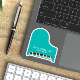 Klavierlehrer, Musikstudio, Klavierlehrer, Pianist Aufkleber