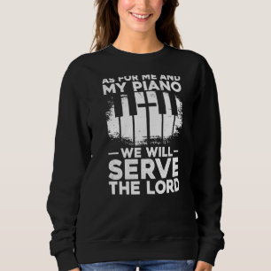 Klavierlehrer Pianist Faith Christliche Cross Keyb Sweatshirt